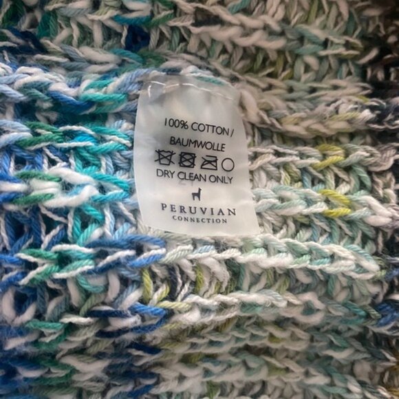 PERUVIAN CONNECTION Multicolor Knit Sweater Crew Neck Pullover Women M - Picture 6 of 6